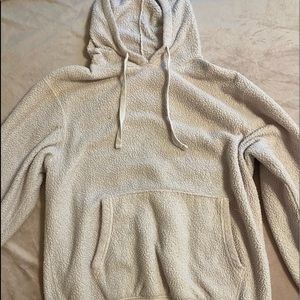 light pink sherpa hoodie